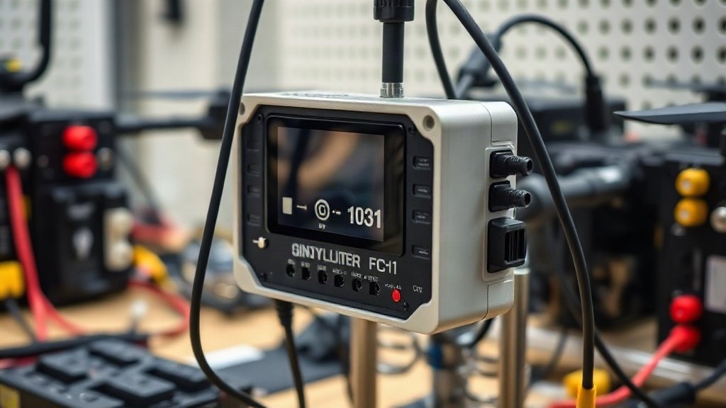 A compact flight controller unit on a test bench with integrated avionics